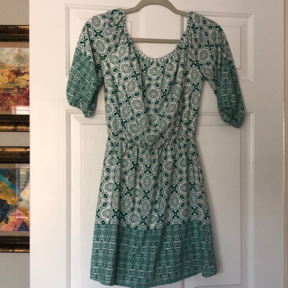 Green and White Alya Mini Dress size S